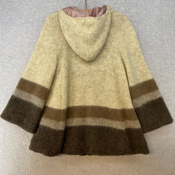 VINTAGE STOBI Size S Pure New Wool Full Zip Cardigan Denmark A Line • GORGEOUS! - Picture 7 of 7